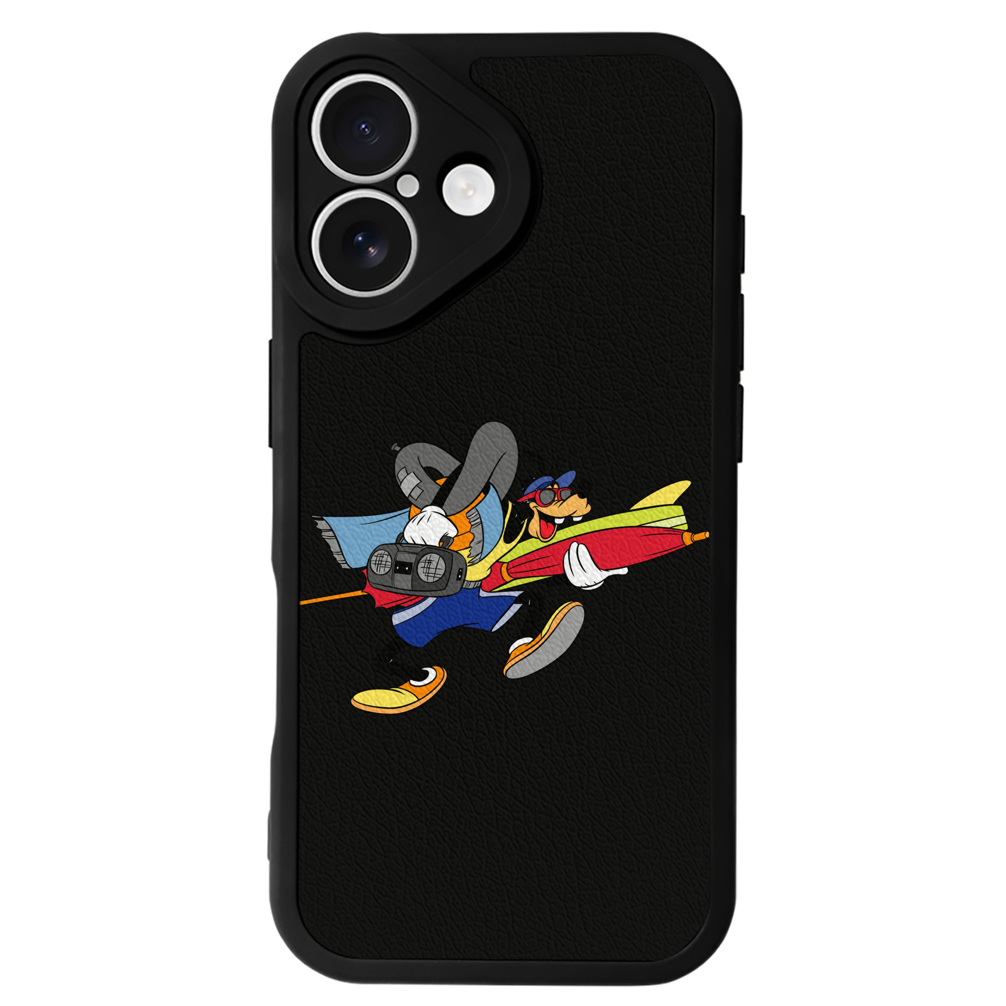 （画像用） ミッキーマウス Mickey Mouse 【iPhone 16シリーズ対応】シリコンスマホケース（レザー調） 材質：シリコン